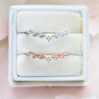 Diamond Wedding Unique Engagement Rings 14K Yellow Gold Jewelry