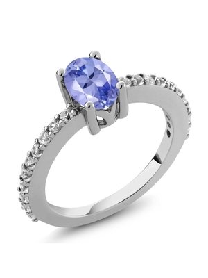 Jewelers Club Tanzanite Ring Birthstone Joyería con CZ Blanco