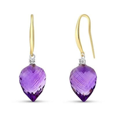 Jewellery Mythos Claw Amethyst Silver Drop Earrings For Women