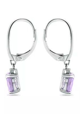 Amethyst and White Sapphire Cable Ring With 925 Sterling Silver