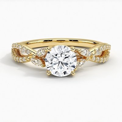 pc145141091-luxe_willow_diamond_engagement_ring_1_4_ct_tw_with_0_75_carat_round_diamond_with_9k_gold リュクス ウィロー ダイヤモンド エンゲージリング (1/4カラット) 9K ゴールド 0.75カラット ラウンド ダイヤモンド
