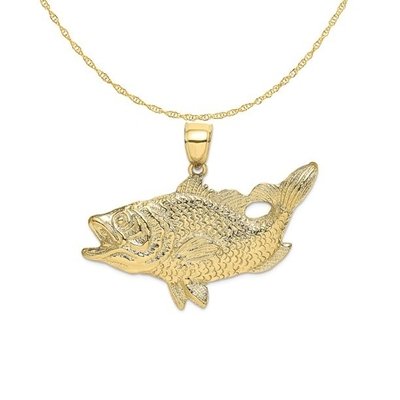 pc145414653-10k_yellow_gold_polished_engraved_dolphins_pendant_charm_with_14k_yellow_gold_lightweight_rope_chain_necklace Pingente de golfinhos gravado em ouro amarelo 10K com corrente de corda leve em ouro amarelo 14K