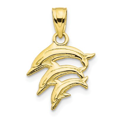 pc145414908-10k_yellow_gold_polished_engraved_dolphins_pendant_charm_with_14k_yellow_gold_lightweight_rope_chain_necklace Pingente de golfinhos gravado em ouro amarelo 10K com corrente de corda leve em ouro amarelo 14K