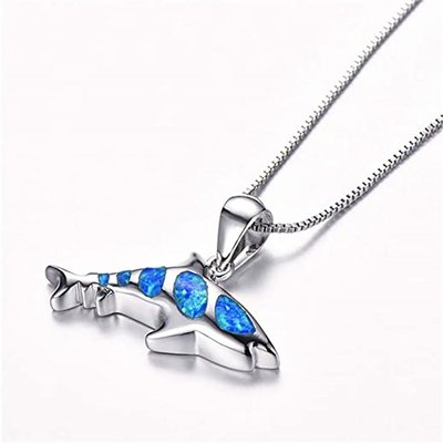 Подарки на День Святого Валентина S925 Стерлингового Серебра Морская Черепаха Кулон Ожерелье с Синим Кристаллом для Женщин