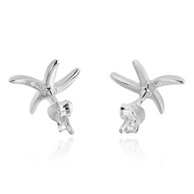 Aera Vida Sea Life Ocean Starfish Shining Star Sterling Silver Post Stud Earrings