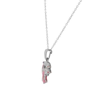 925 Sterling Silver 3D Esmalte Dois Golfinhos Casal Charm Colar Pingente