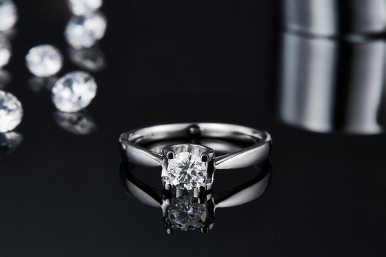 9K with Silver Ring Square White Moissanite Diamond Minimalist Wedding Jewelry