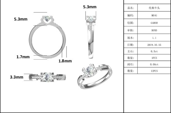 White Moissanite Diamond Minimalist Custom Sytle Wedding Ring For Women