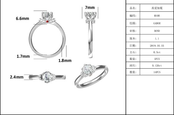 Anillo único estilo flor chapado en oro blanco Anillo moissanita personalizado compromiso Mujeres Joyas