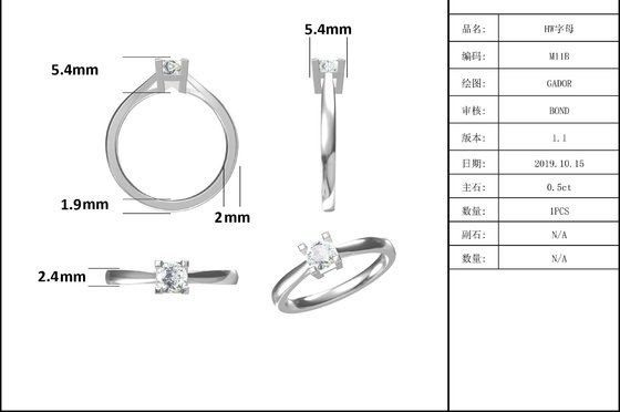 Unique S925 East West Setting Mujeres Corte Esmeralda Moissanite Boda Moderna Anillo de Compromiso Aniversario CZ Rings