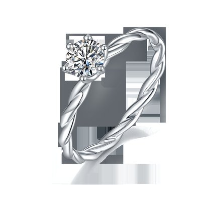 女性のためのモイッサナイトの婚約指輪は、ダイヤモンドとサファイアの結婚指輪ホワイトゴールドパヴェを設定します。