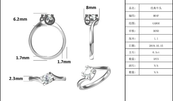 RD 4MM台形ホワイトモイッサナイト9KシルバーリングCZミニマリストウェディングジュエリー