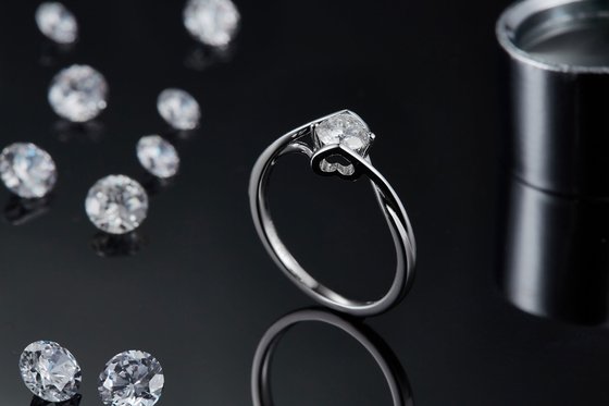 Anel de Moissanite Natural de 3 quilates para Mulheres Pedra Preciosa Promessa de Casamento