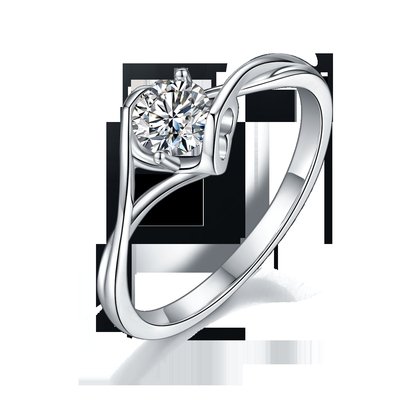 Anel de Moissanite Natural de 3 quilates para Mulheres Pedra Preciosa Promessa de Casamento
