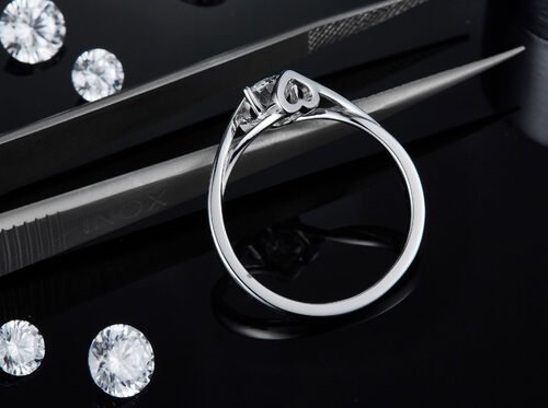 Anel de Moissanite Natural de 3 quilates para Mulheres Pedra Preciosa Promessa de Casamento