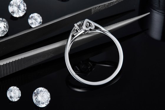 Anel de Moissanite Natural de 3 quilates para Mulheres Pedra Preciosa Promessa de Casamento