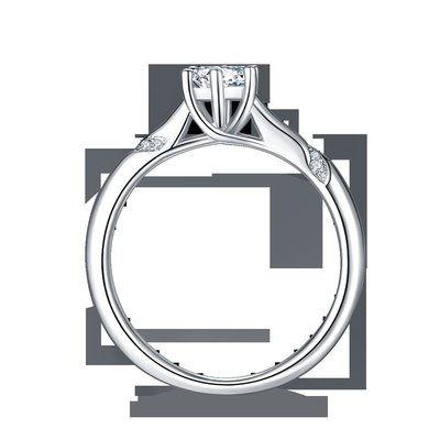 Белые 925 стерлингового серебра пользовательские Moissanite кольцо помолвка