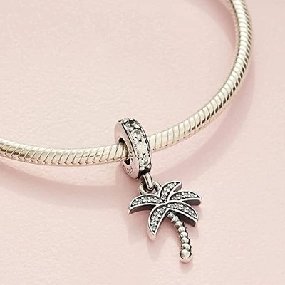 Inspired Silver - Silver Customized Charm for Bracelet with Cubic Zirconia Jewelry