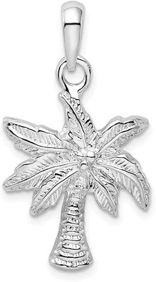 ノーティカルパヴェキュービックジルコニアCZトロピカルビーチバケーションパームツリーネックレスペンダントアンクレット女性の黄色14Kゴールドプラット