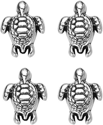 50Pcs Antique Silver Starfish Animal Spacer Beads Tibetan Metal Ocean Sea Life 10x11mm