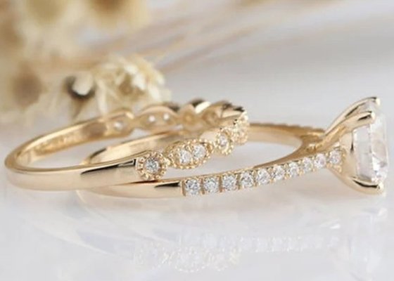 18Kホワイトゴールドダイヤモンド婚約結婚指輪1.25CT 6.5mm ODM