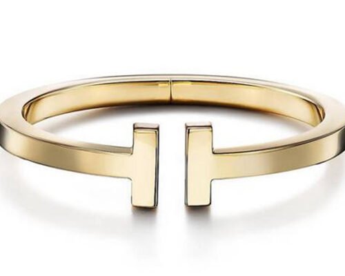 15mm de largura 18K jóias de ouro sólido ouro T Bangle 6.25inch tamanho ODM