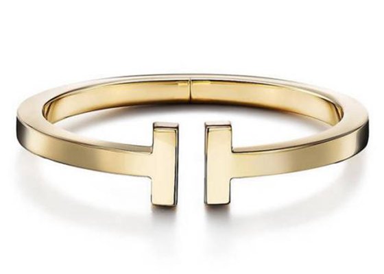 15mm de largura 18K jóias de ouro sólido ouro T Bangle 6.25inch tamanho ODM