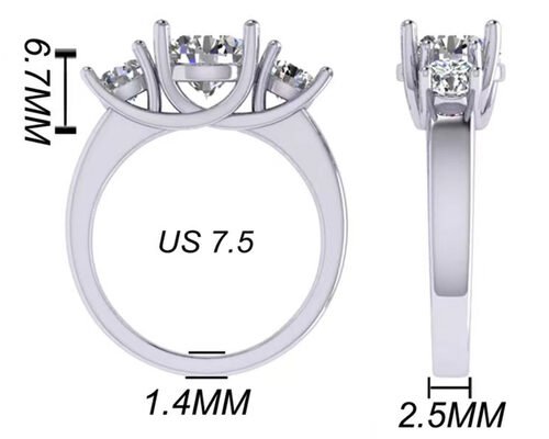 pc36759612-round_cut_14k_solid_gold_jewellery_white_gold_color_plated_2_21g_weight_8_4_5_05mm Rundschliff 14k Massivgold Schmuck Weißgold Farbe plattiert 2.21g Gewicht 8.4×5.05mm