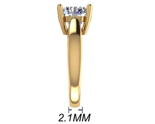 Hand Einstellung 14K Solid Gold Schmuck, Round Cut 2.7ct Natural Solitaire Diamond Rings