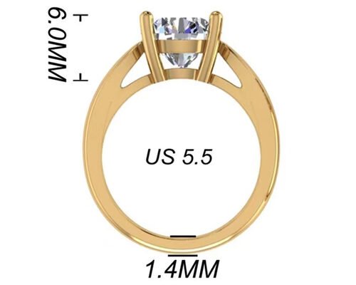 Hand Einstellung 14K Solid Gold Schmuck, Round Cut 2.7ct Natural Solitaire Diamond Rings
