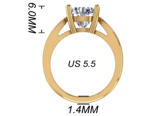 Hand Einstellung 14K Solid Gold Schmuck, Round Cut 2.7ct Natural Solitaire Diamond Rings
