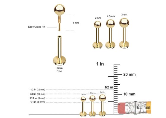 pc36942511-oem_14k_gold_cartilage_earrings_body_piercing_earring_5mm_8mm_10mm_length OEM 14k Gold Cartilage Earrings , Body Piercing Earring 5mm 8mm 10mm Length