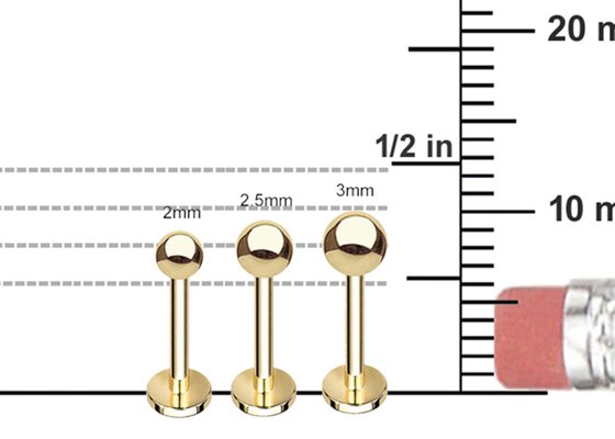 pc36942512-oem_14k_gold_cartilage_earrings_body_piercing_earring_5mm_8mm_10mm_length OEM 14k Gold Cartilage Earrings , Body Piercing Earring 5mm 8mm 10mm Length