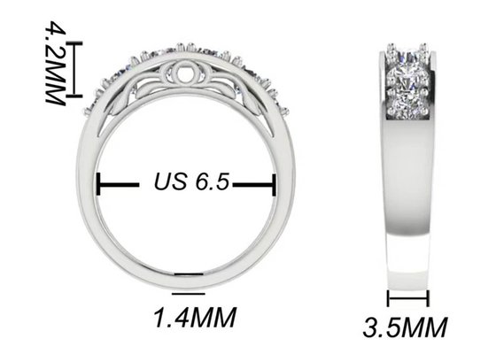 pc36955404-round_cut_white_gold_engagement_rings_6pcs_4_1mm_vs1_real_diamond_wedding_rings Round Cut White Gold Engagement Rings , 6pcs 4.1mm VS1 Real Diamond Wedding Rings