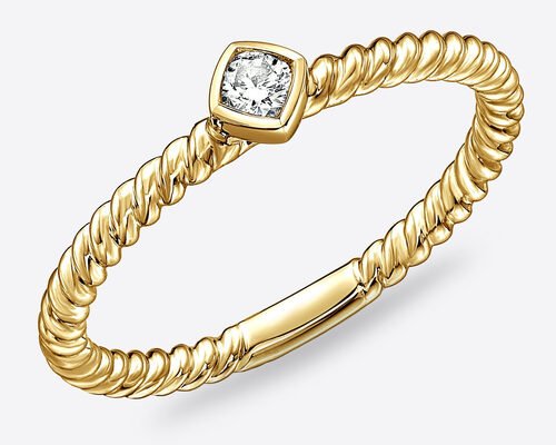 Anel de septo quadrado de diamante 14k em ouro maciço, anel de narina de argola 1.0mm×10mm