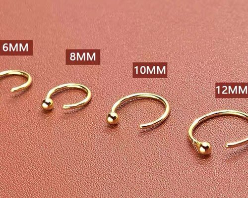 Seamless Hinged 14K Gold Clicker 16g-40g For Cartilage Tragus
