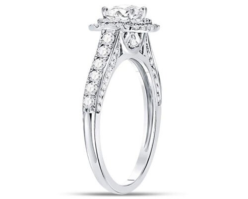 3,65 г 14-каратного чистого золота ювелирные изделия, 0,8 карата квадратных женские кольца белого золота бриллиант