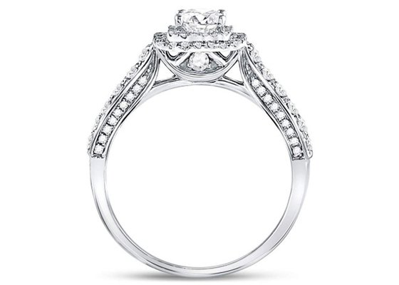 3,65 г 14-каратного чистого золота ювелирные изделия, 0,8 карата квадратных женские кольца белого золота бриллиант