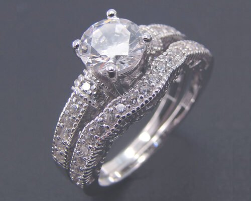 2 Carat Diamond Engagement Wedding Rings Round shape OEM ODM