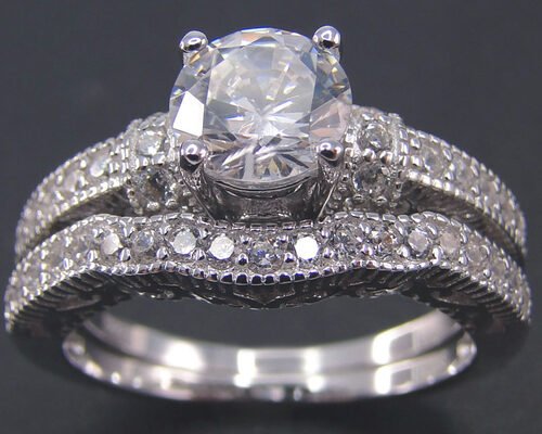 2 Carat Diamond Engagement Wedding Rings Round shape OEM ODM