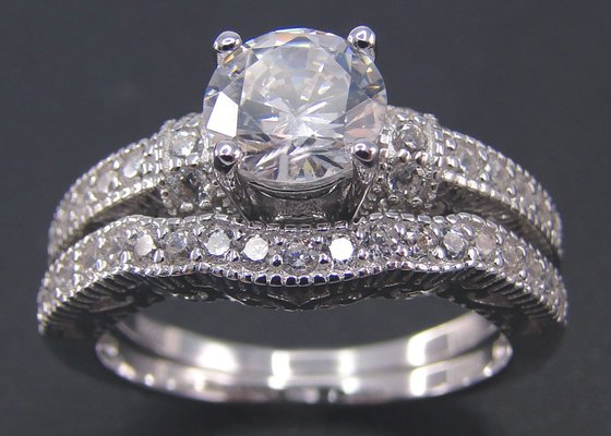 2 Carat Diamond Engagement Wedding Rings Round shape OEM ODM