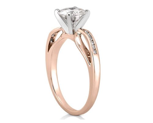 ODM OEM Joalharia Anel de Diamante , Anel de Casamento em Ouro Branco 14k Corte Redondo