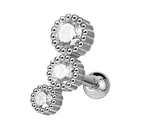 Sterile Gold Body Piercing Schmuck Ohrringe für Knorpel Tragus Dia 3×3mm ODM