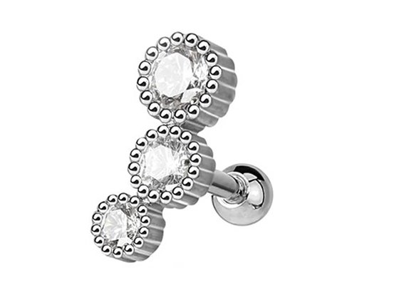 Sterile Gold Body Piercing Schmuck Ohrringe für Knorpel Tragus Dia 3×3mm ODM