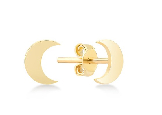 三日月形 9 K ゴールド ピアス 6 MM 寸法 ODM パーティー ギフト用
