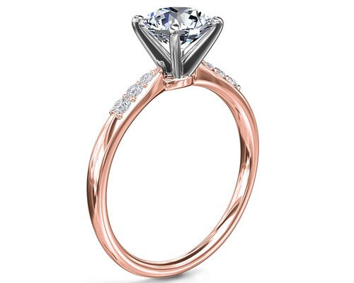 Claw Setting 9K Silver Ring With 3.6ct Round Cut Lab Diamond