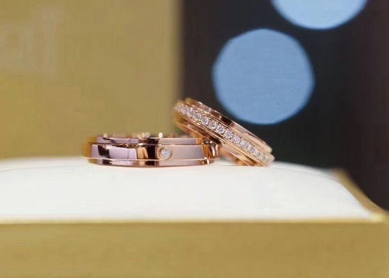 4mm width 18K Solid Gold Jewellery ring with 0.35ct Weight Diamond