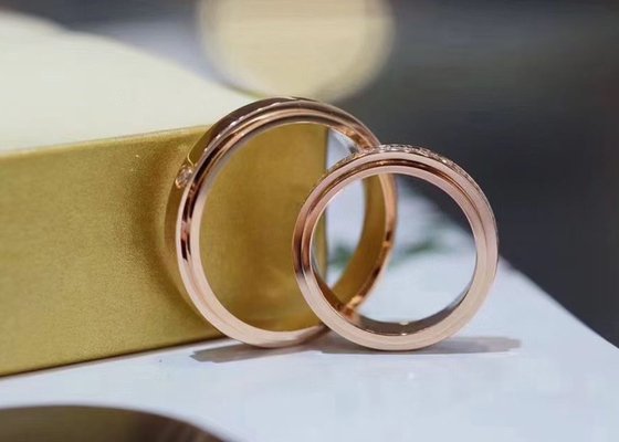 4mm width 18K Solid Gold Jewellery ring with 0.35ct Weight Diamond