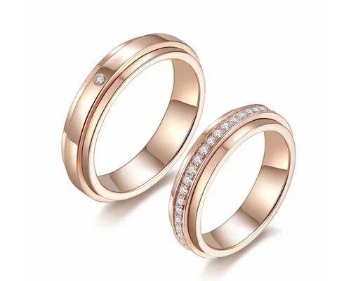 4mm width 18K Solid Gold Jewellery ring with 0.35ct Weight Diamond